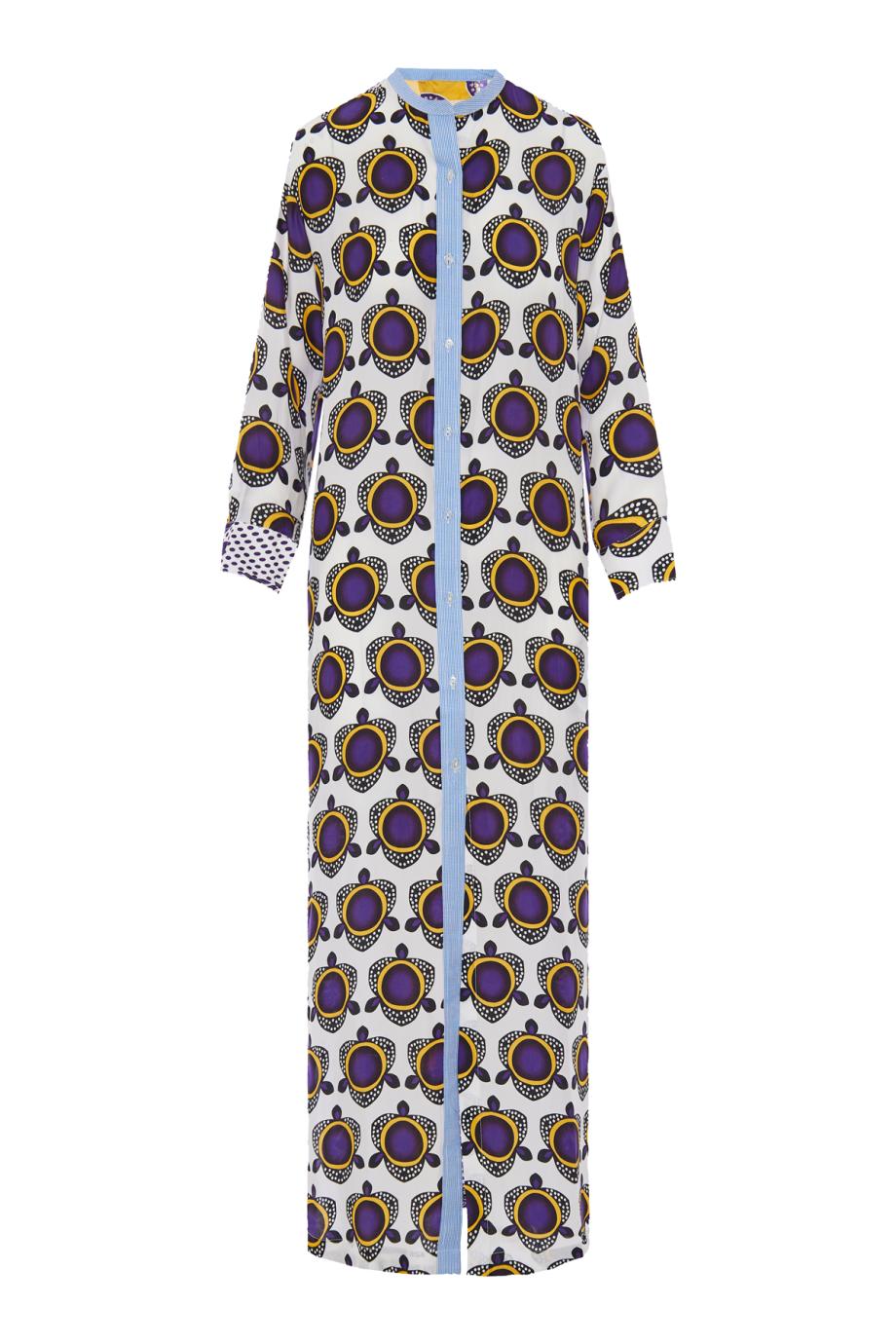 Wema printed satin midi dress