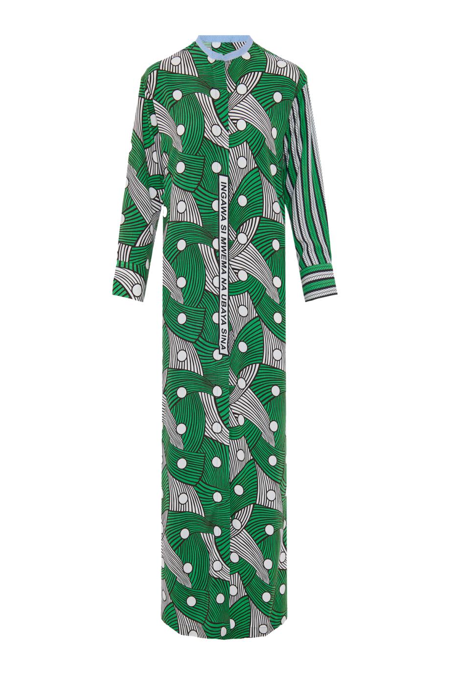 Wema printed cotton midi dress