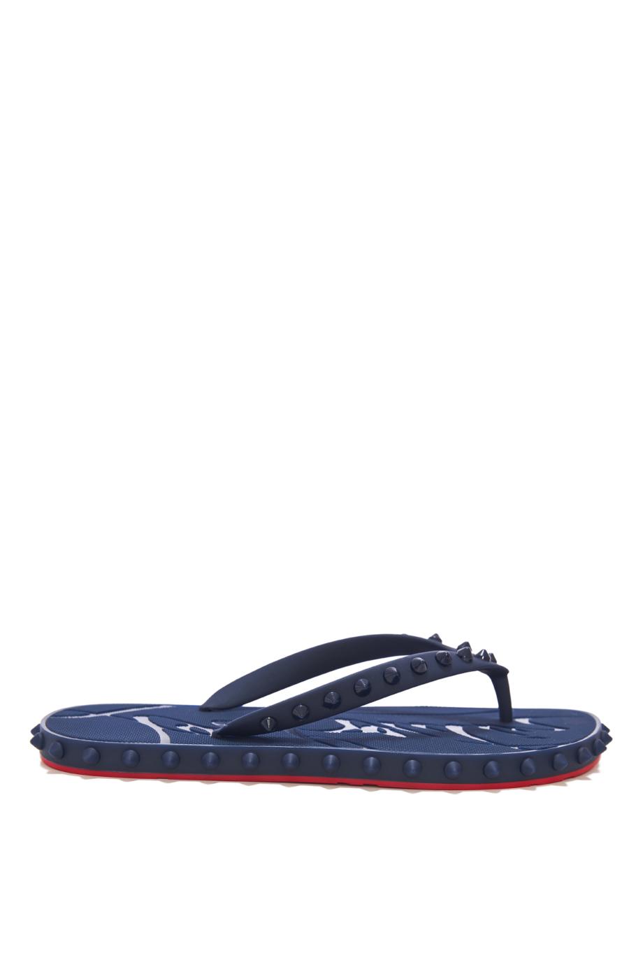 Super Loubi embellished PVC flip flops