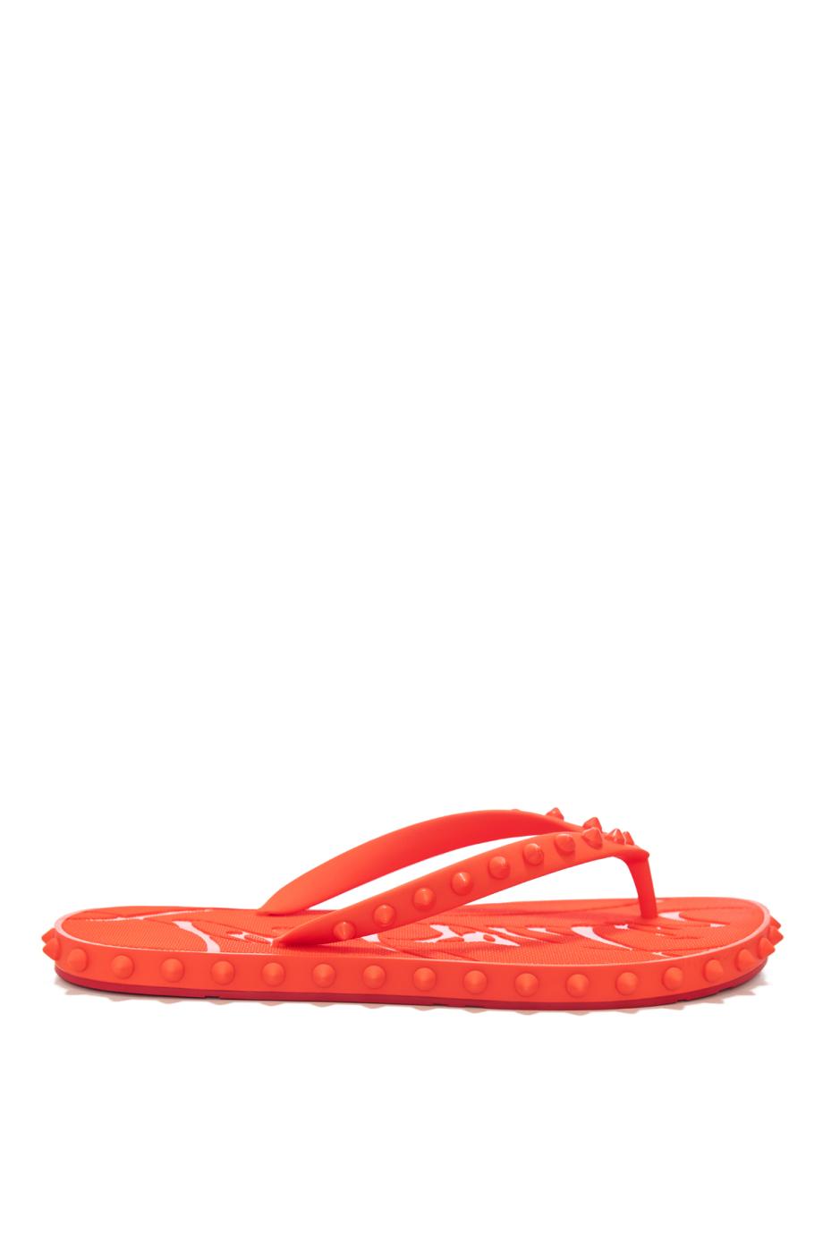 Super Loubi embellished PVC flip flops