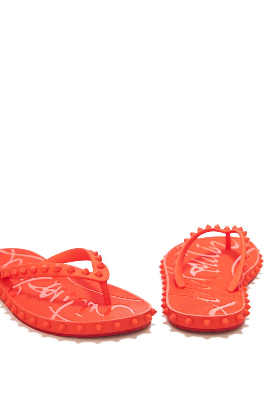 Super Loubi embellished PVC flip flops