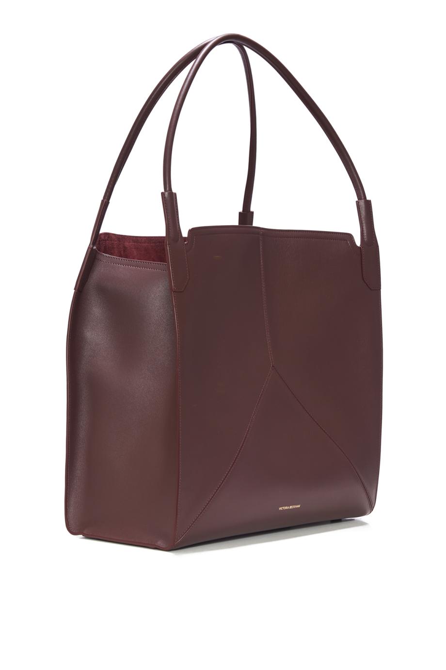 Victoria Tote In Burgundy Soft Leather