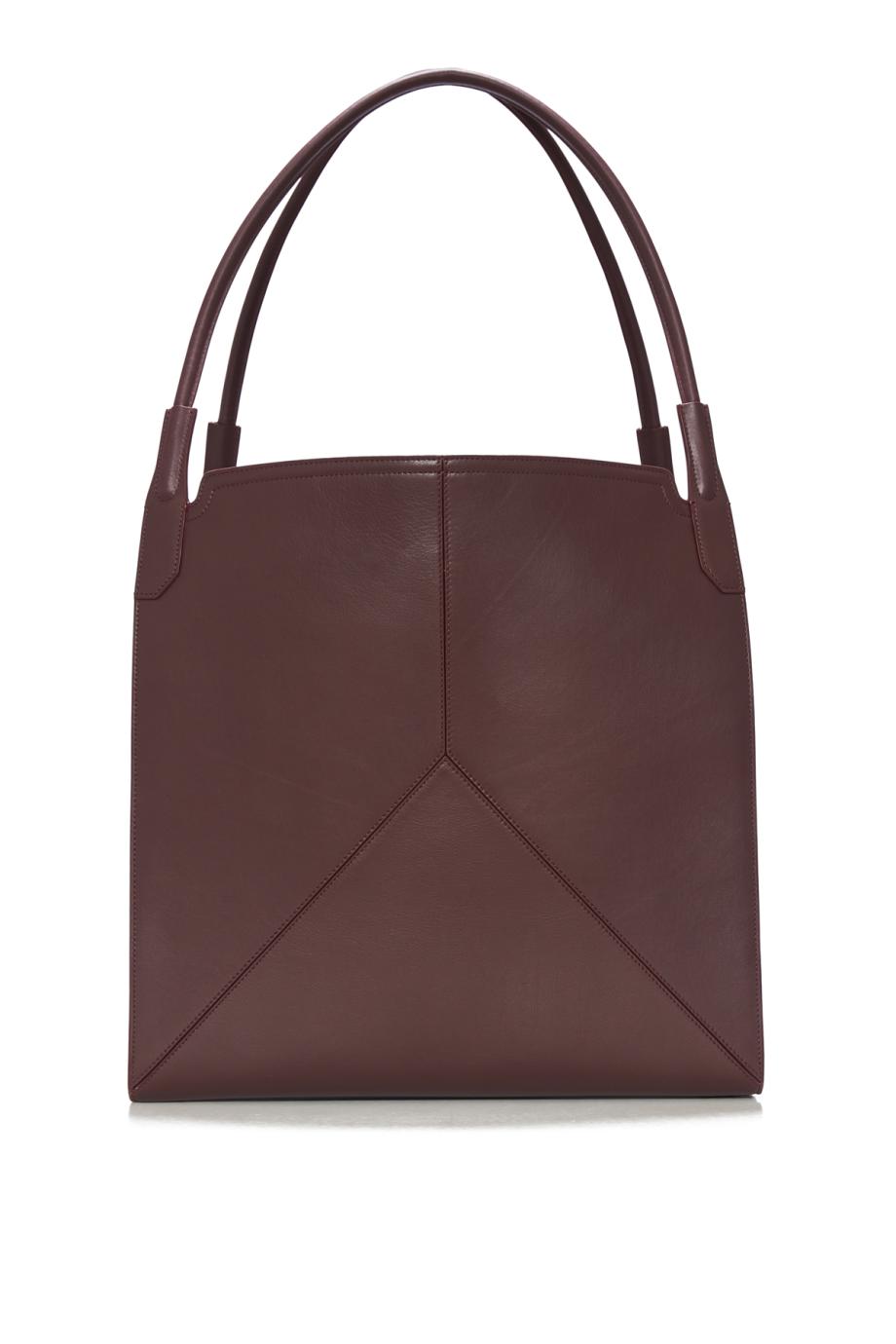 Victoria Tote In Burgundy Soft Leather