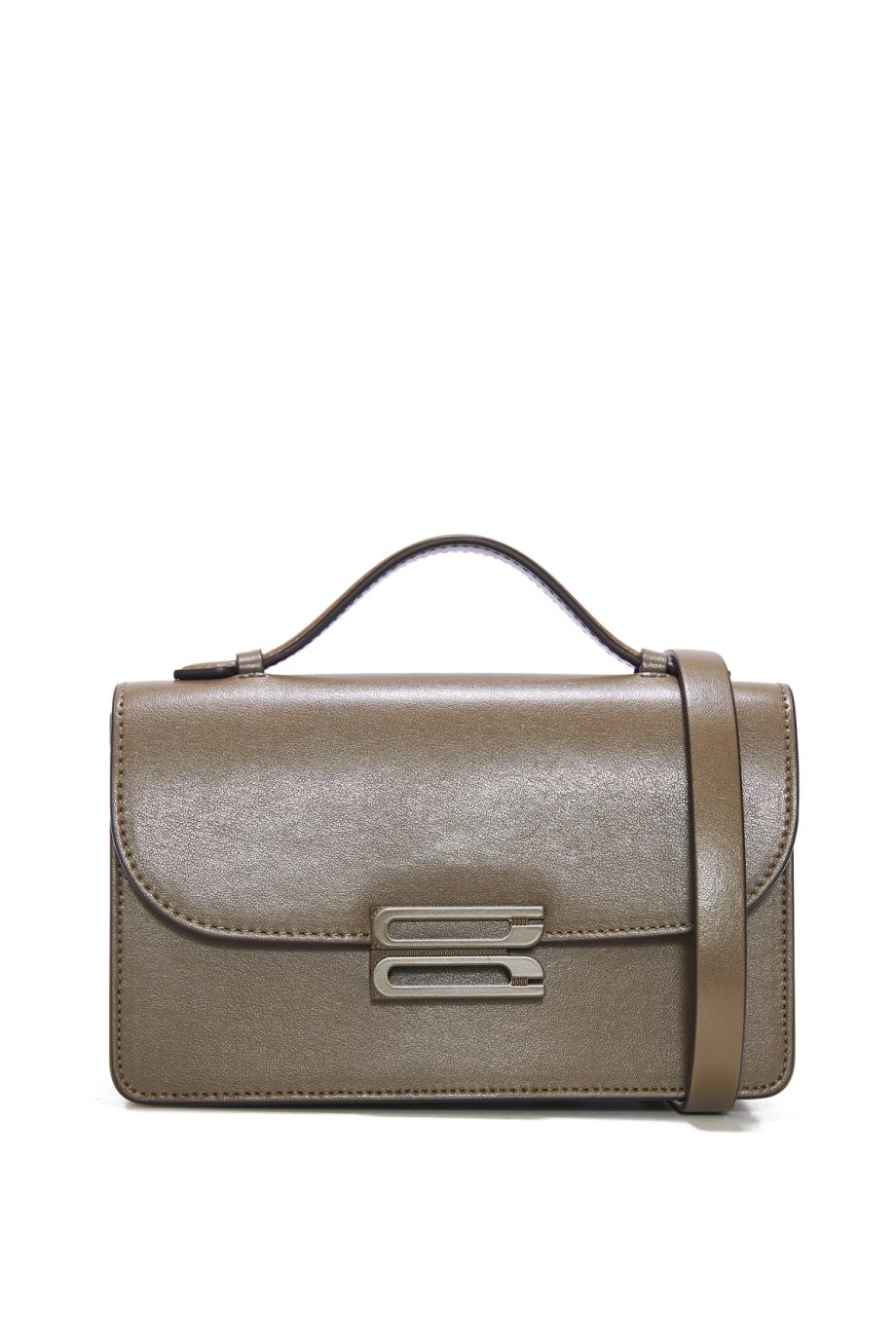 Tonal Mini Dorian Bag In Dark Khaki Smooth Leather