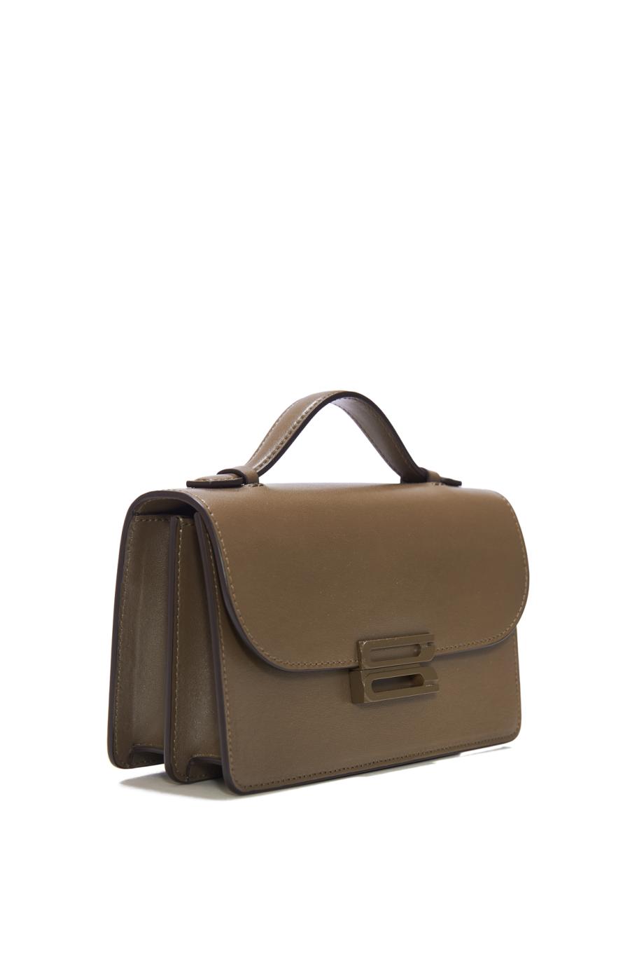 Tonal Mini Dorian Bag In Dark Khaki Smooth Leather