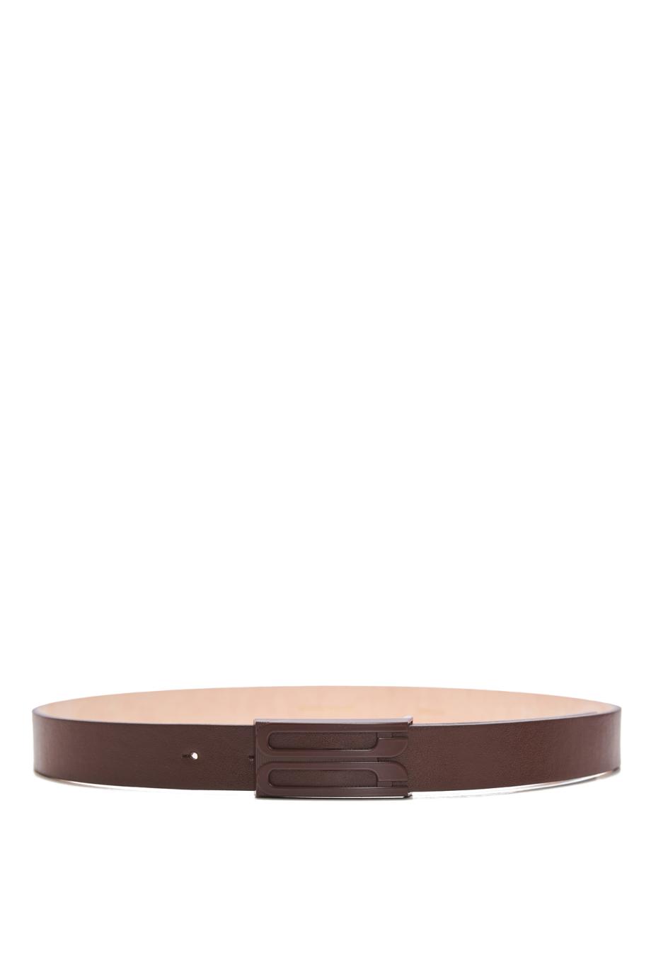Tonal Frame Belt In Dark Brown Smooth Leather
