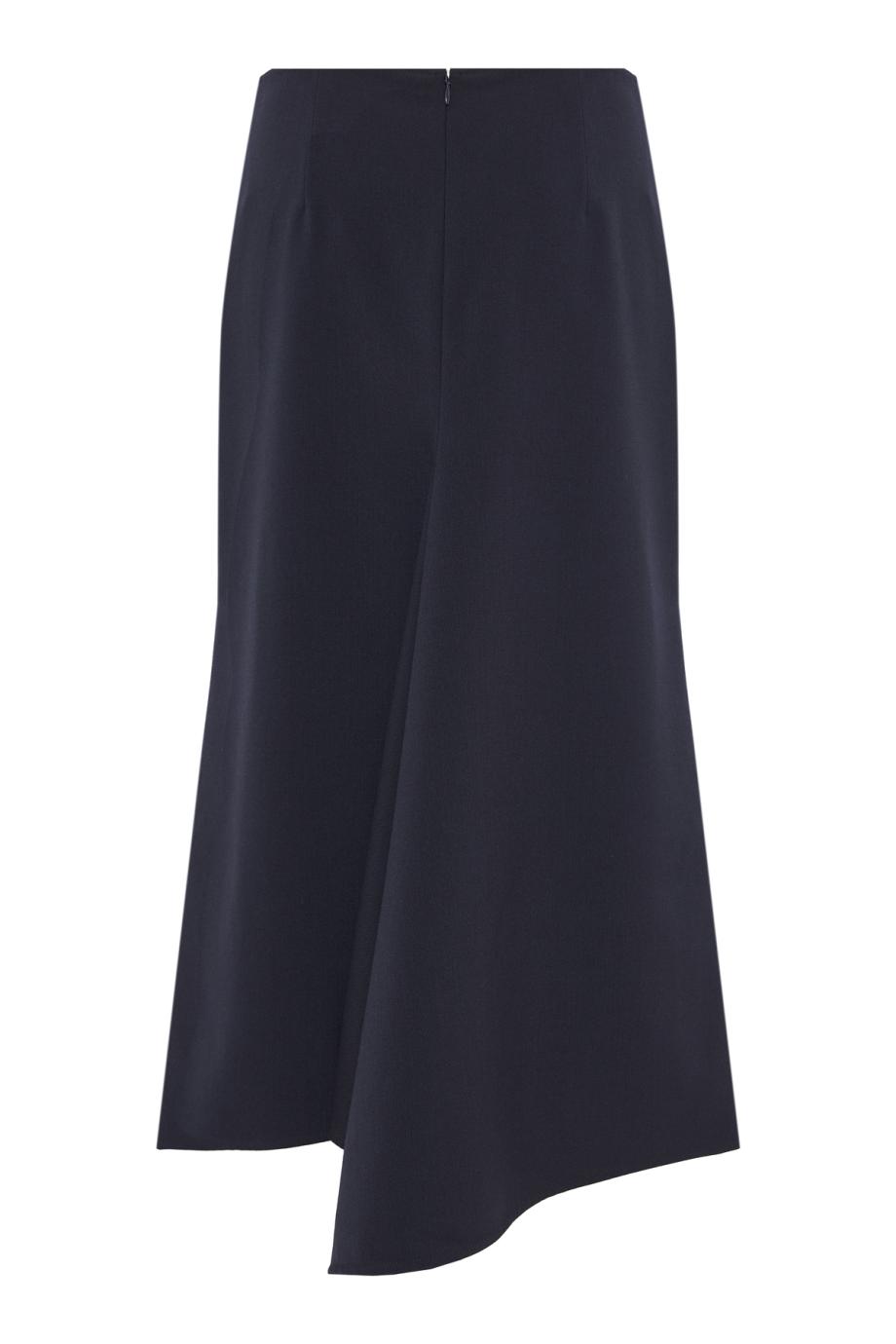Wool-blend midi skirt