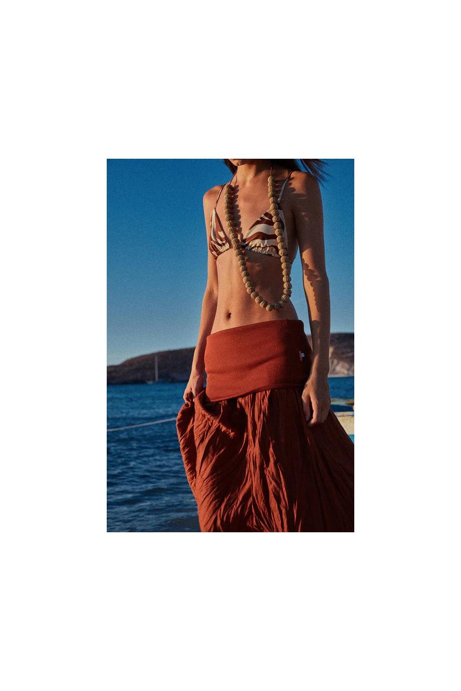 Konibo printed bikini top 