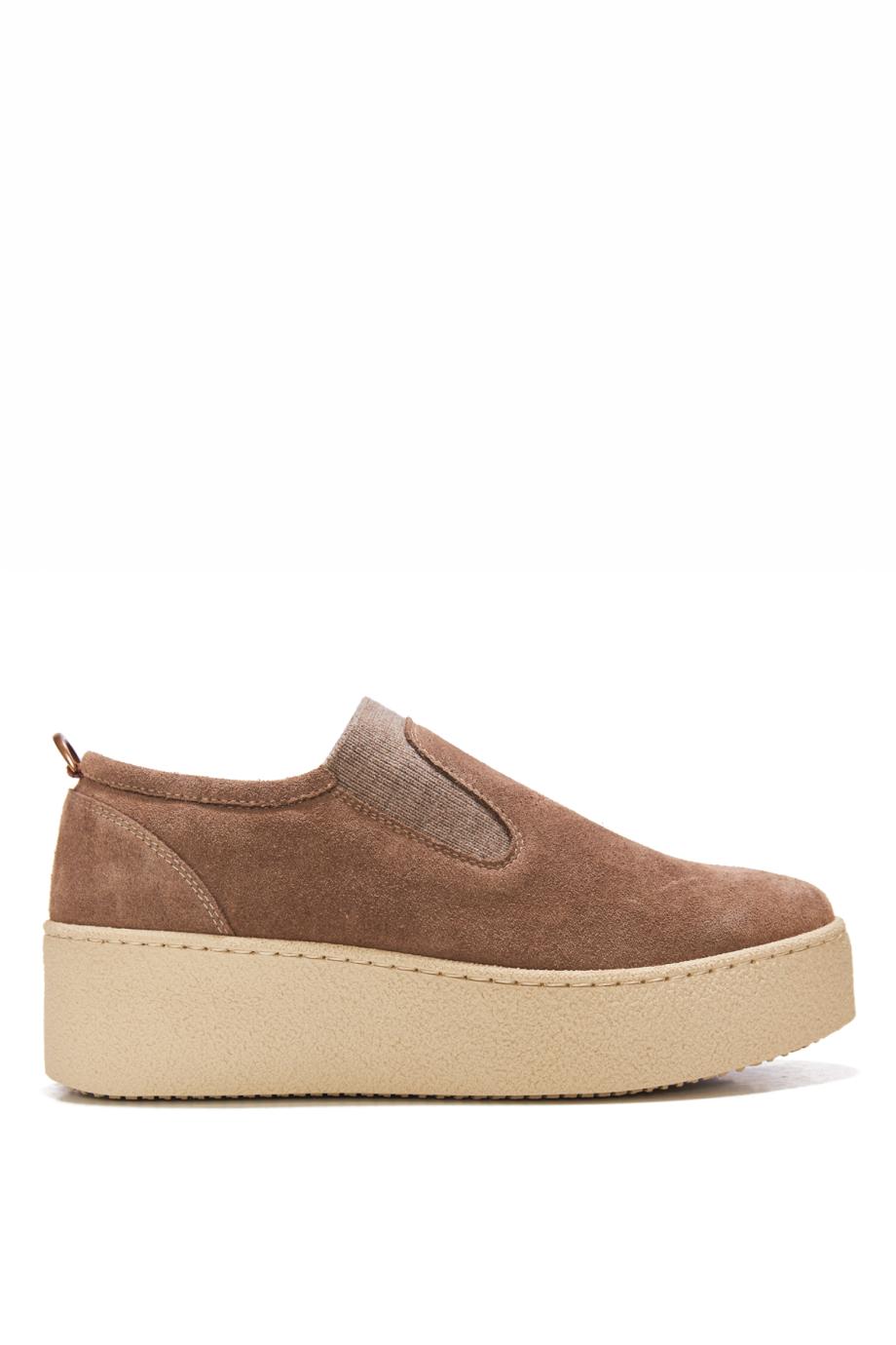 Slip on calf suede albino