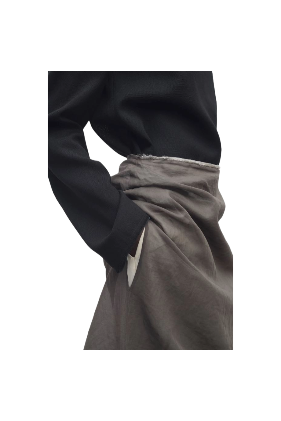 Zaira cotton-organza midi skirt