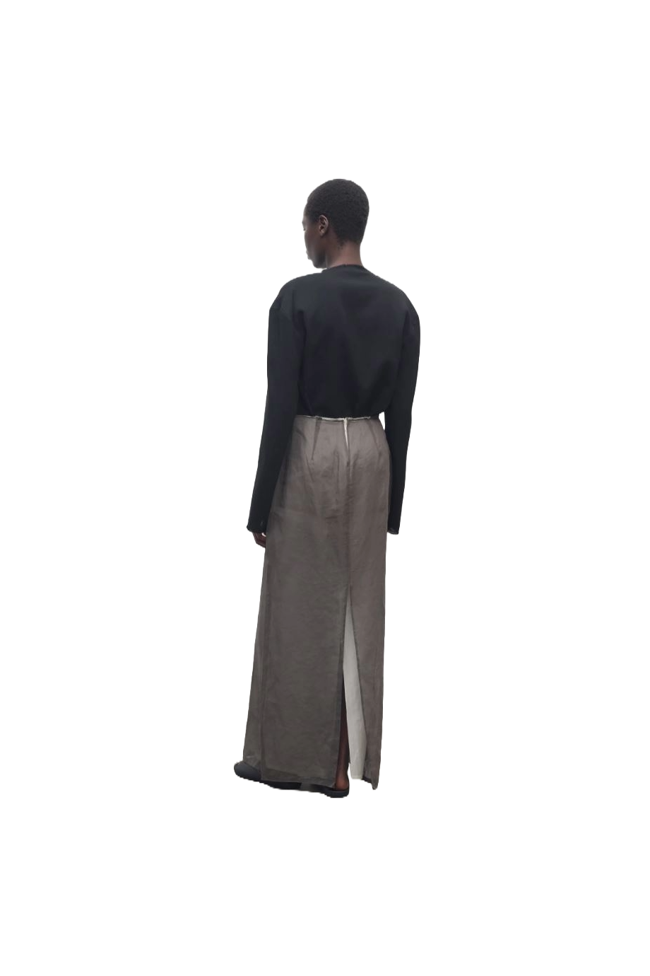 Zaira cotton-organza midi skirt