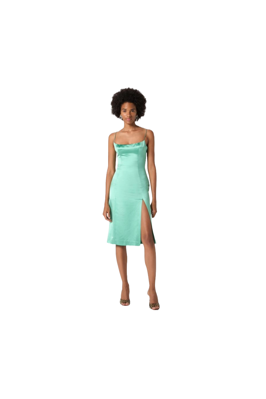 Duchesse satin midi dress
