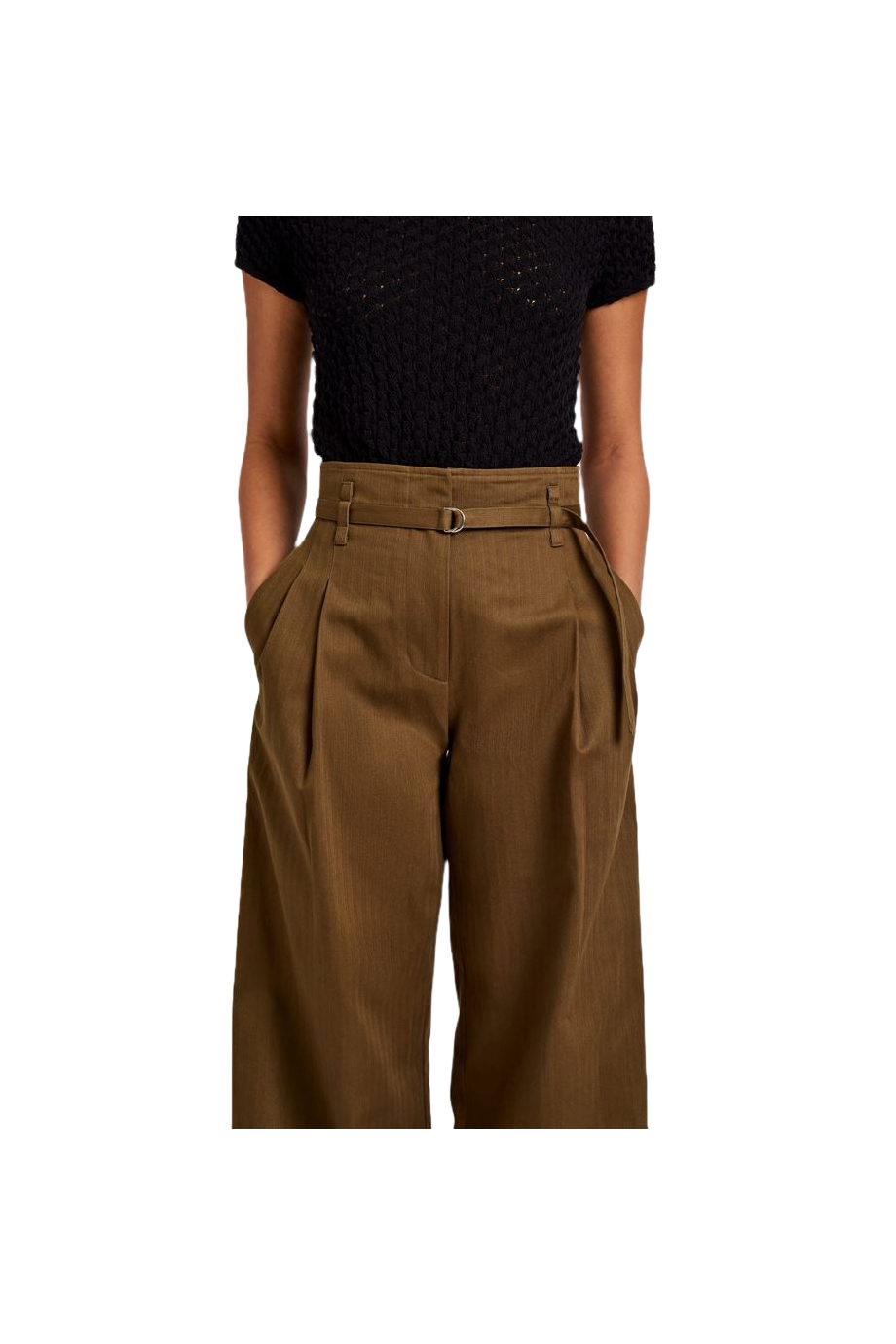 Raver herringbone cotton pants
