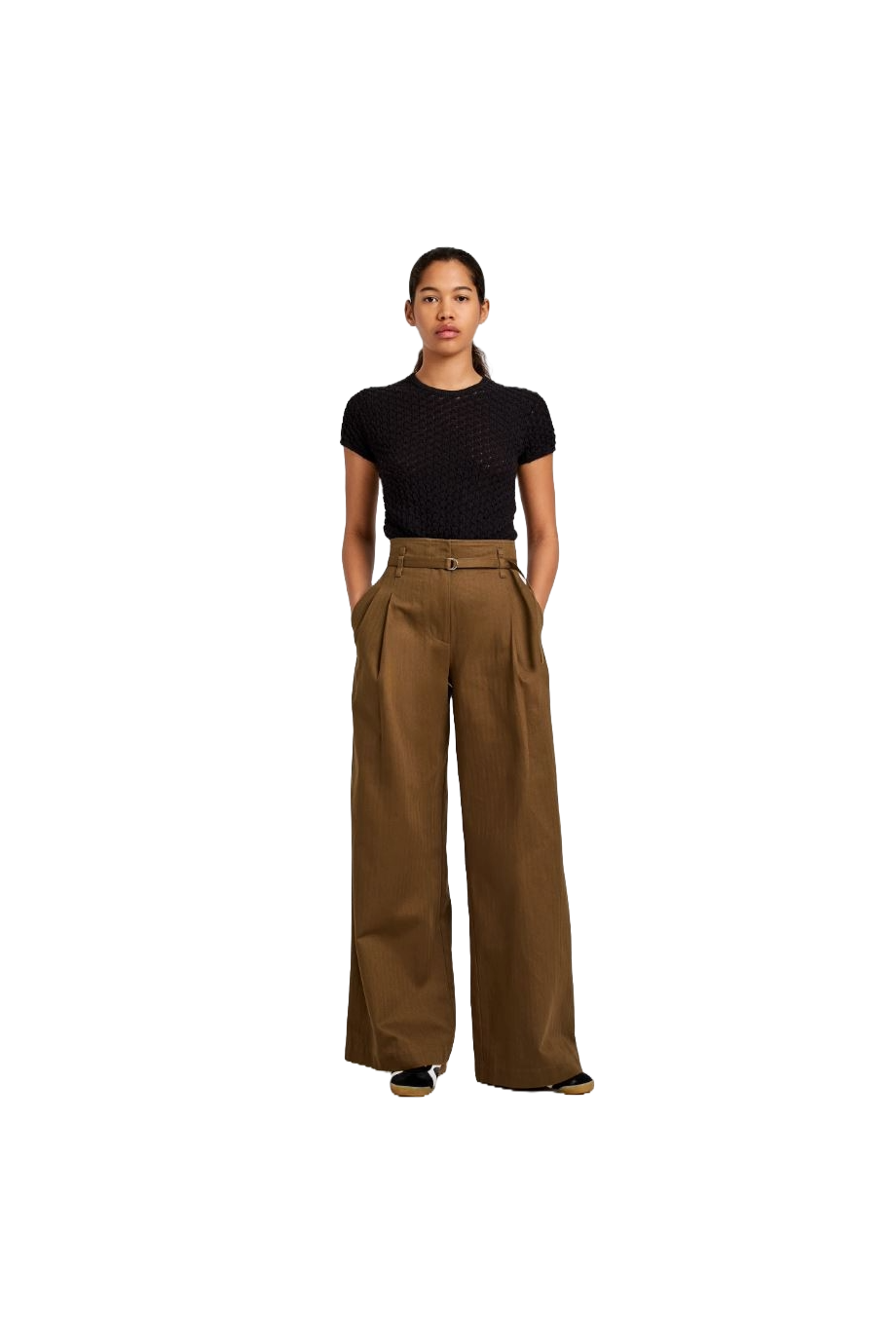 Raver herringbone cotton pants