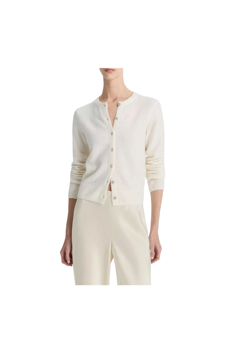 Silk & Cashmere-Blend Bouclé Cardigan
