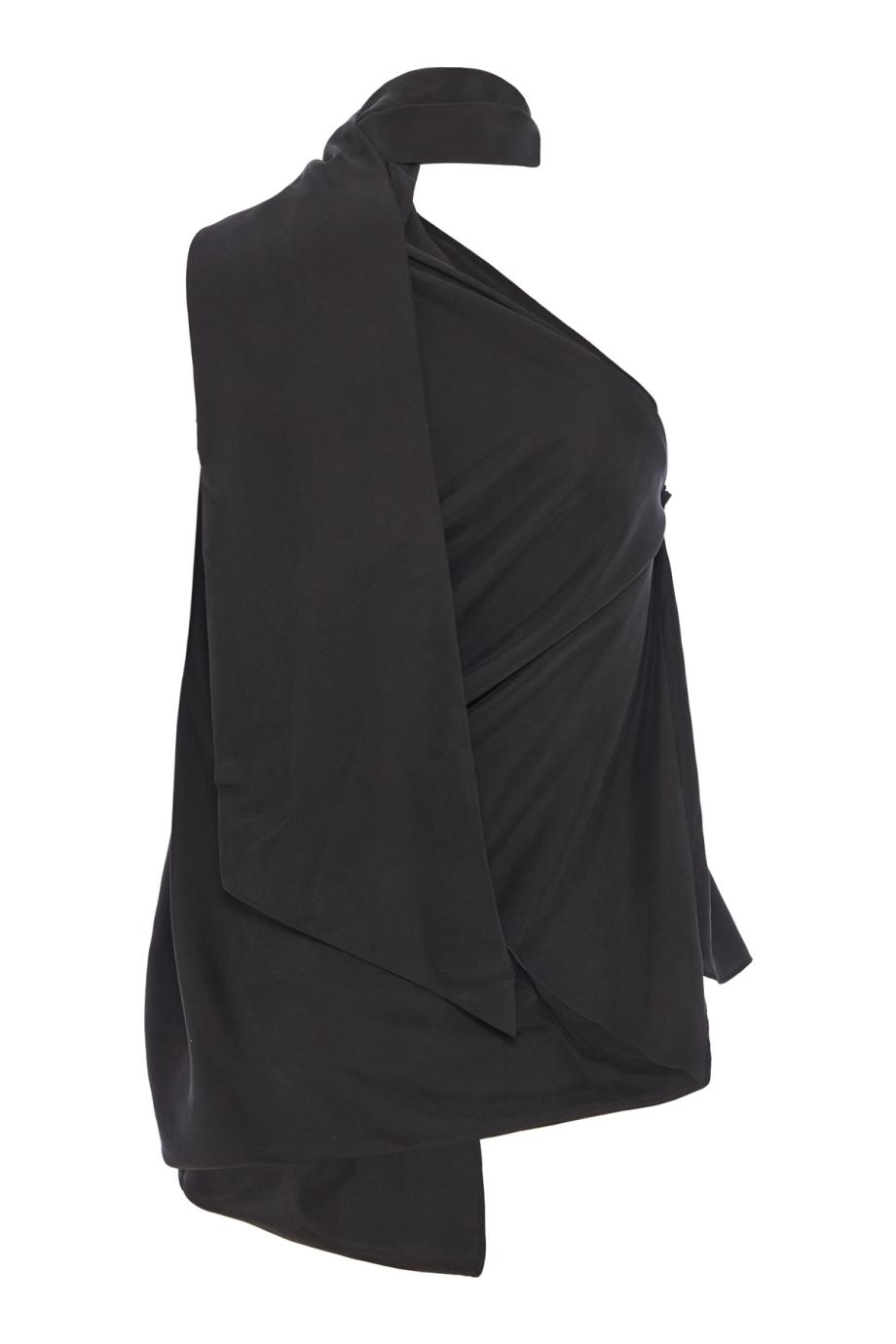 Encased Nature draped silk top