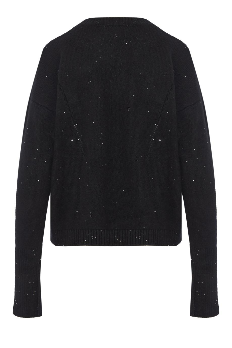 Sequined wool and silk sweater