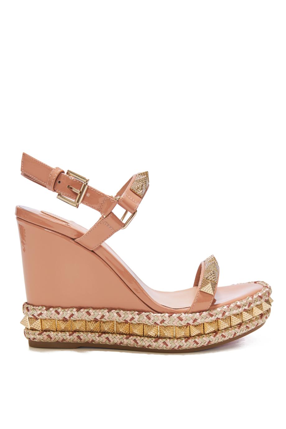 Piraclou 110 patent-leather platform espadrilles