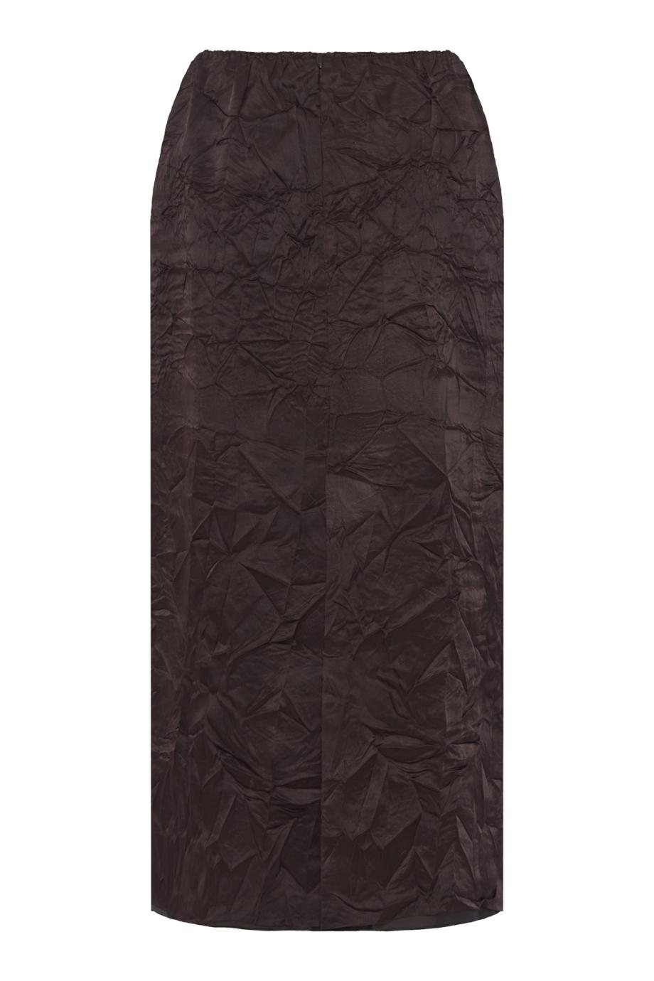 Crayon crinkled midi skirt