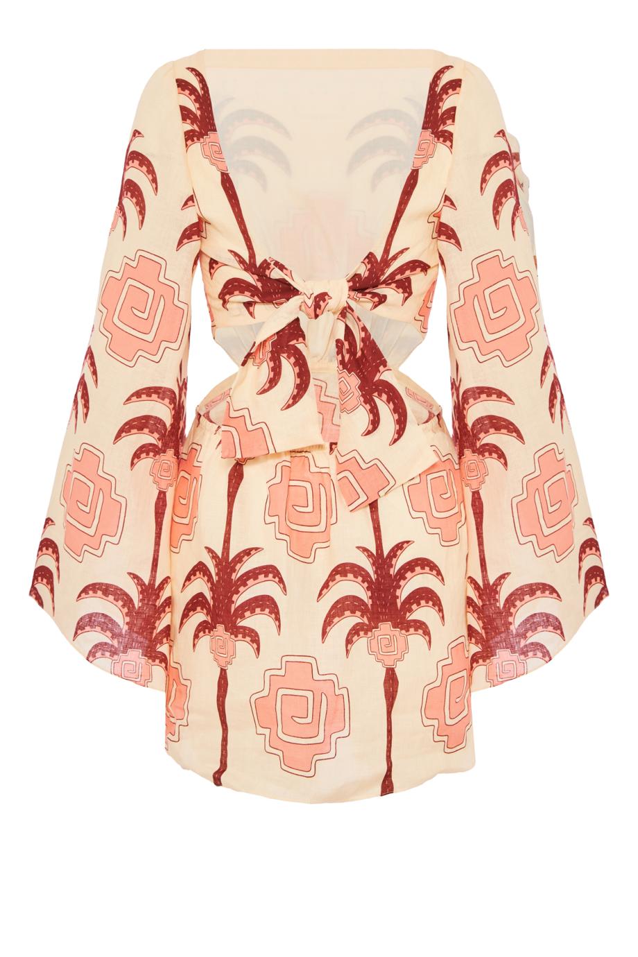 Wave After Wave printed linen mini dress