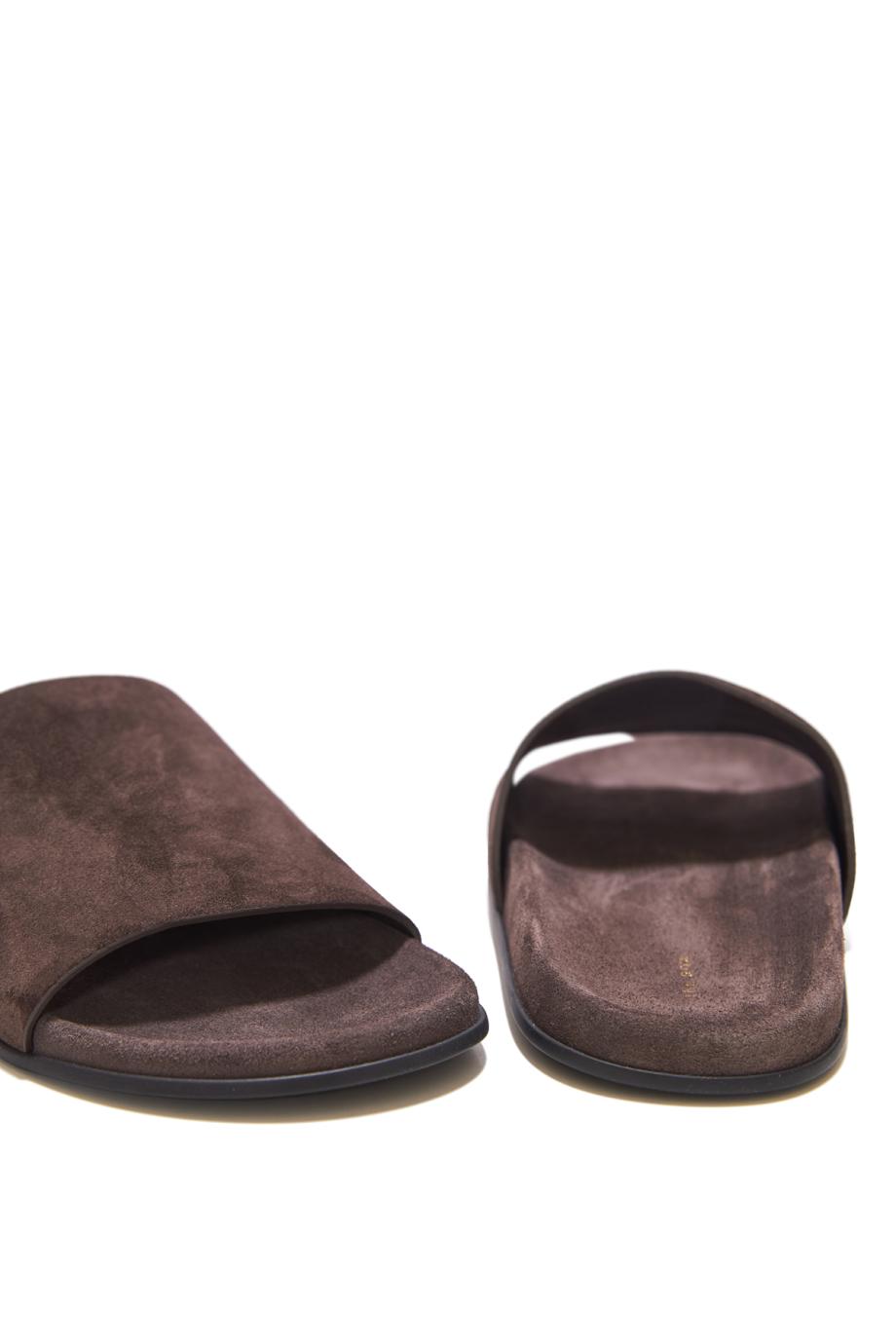Huge suede slides