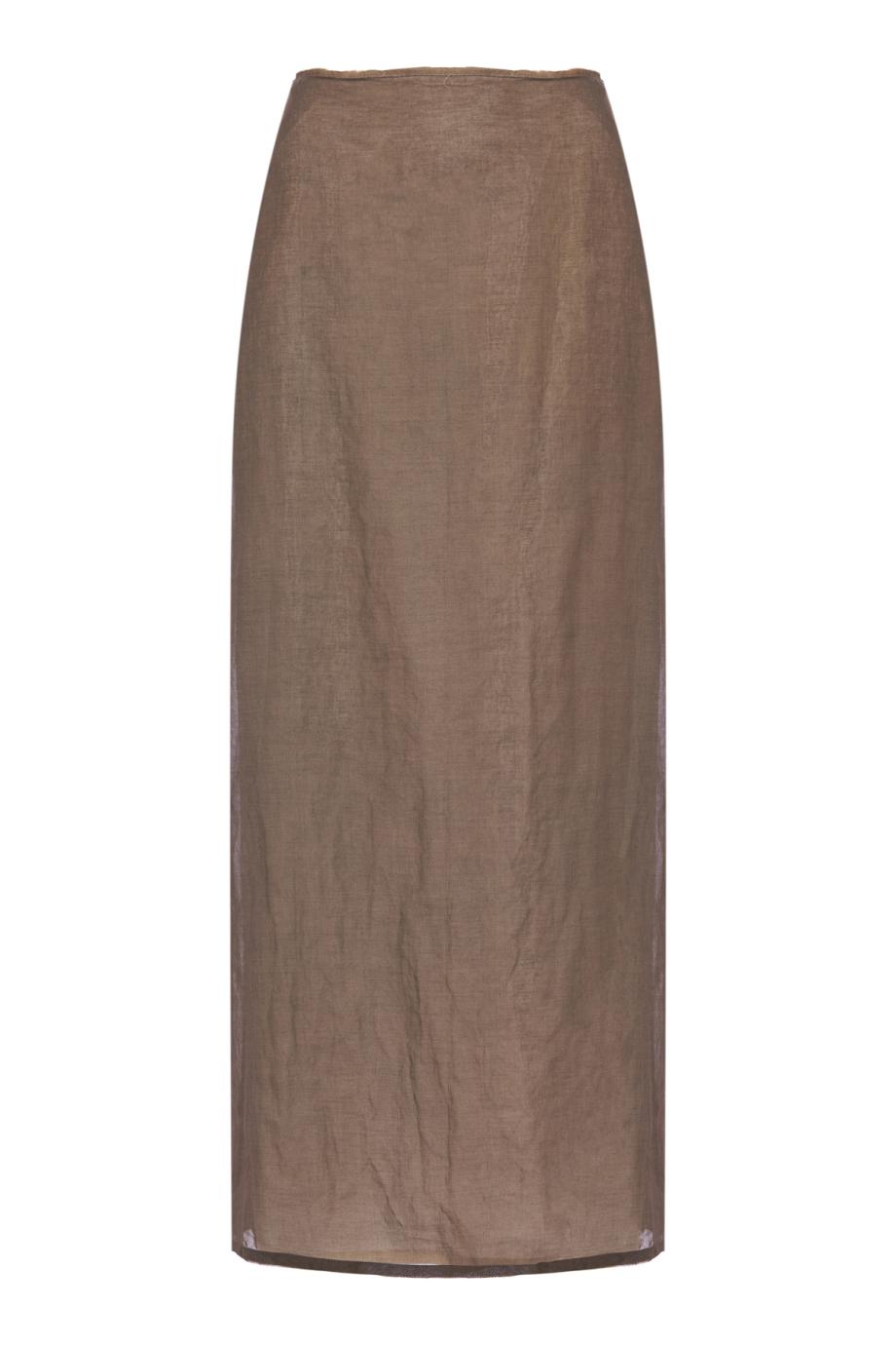Zaira cotton-organza midi skirt
