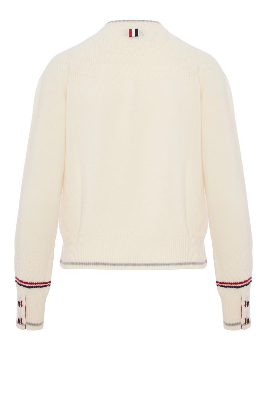 Pointelle-knit wool sweater