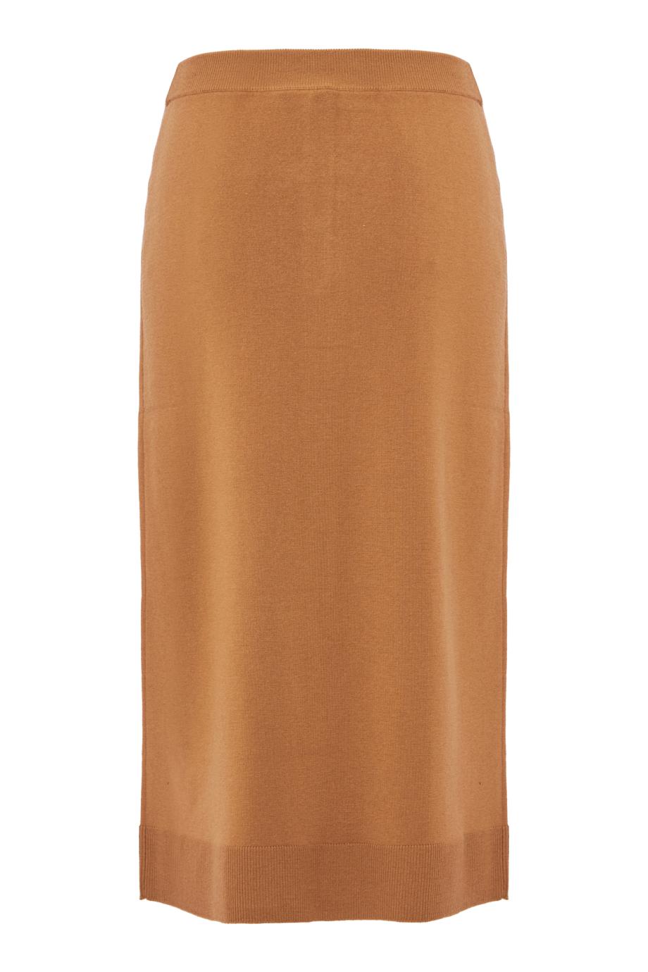Knitted wool-blend midi skirt