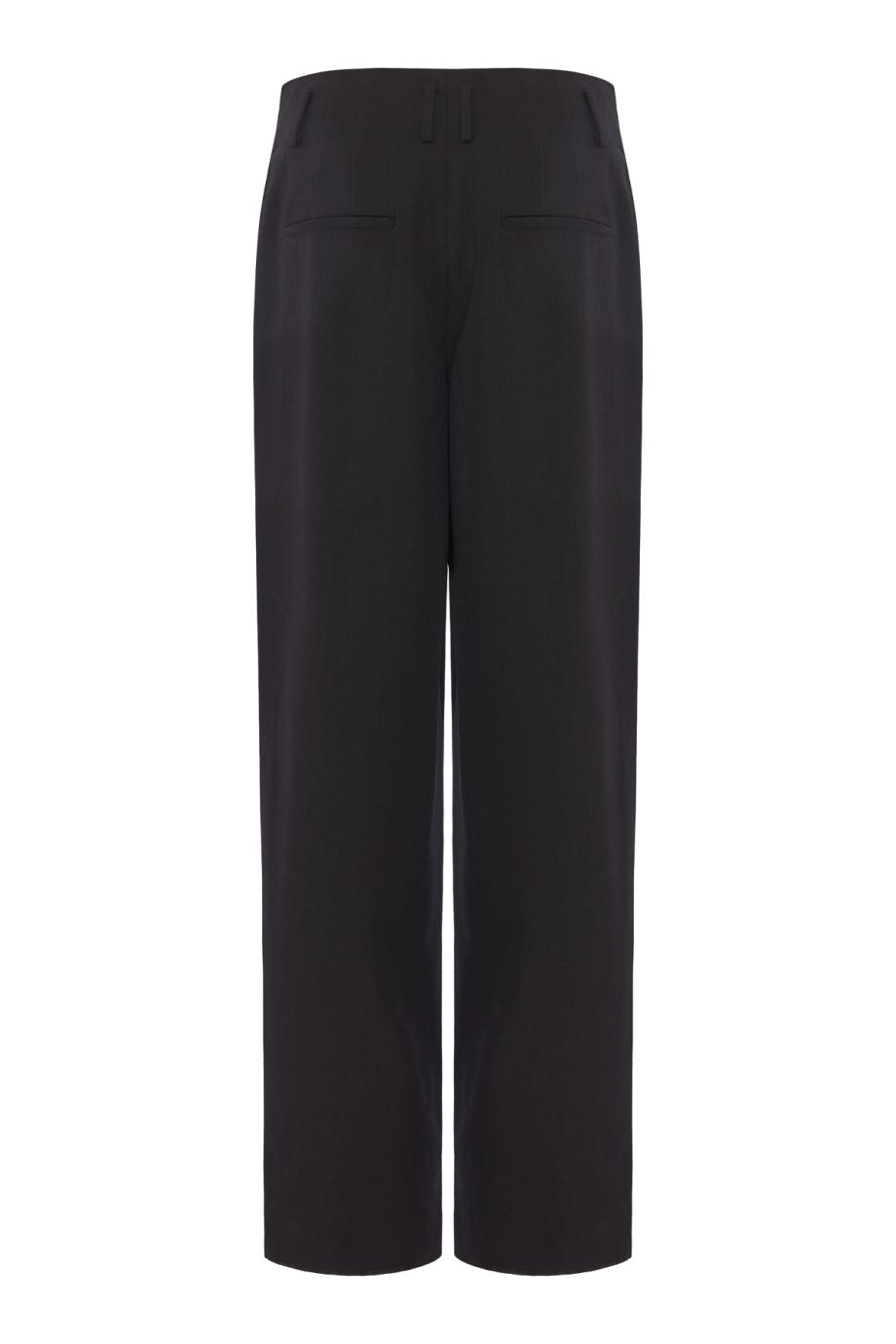 Belted High-Waist Pleated Trouser