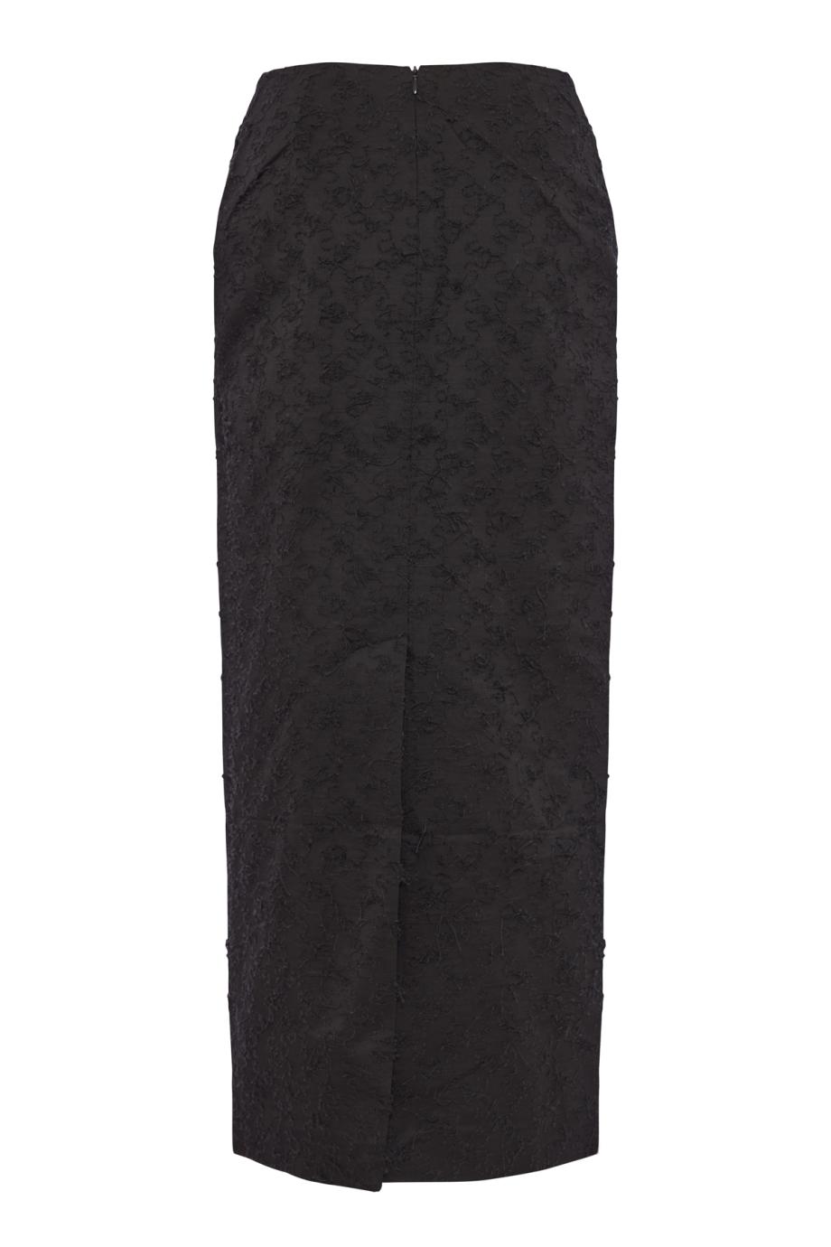 Monica threaded organic-cotton midi skirt