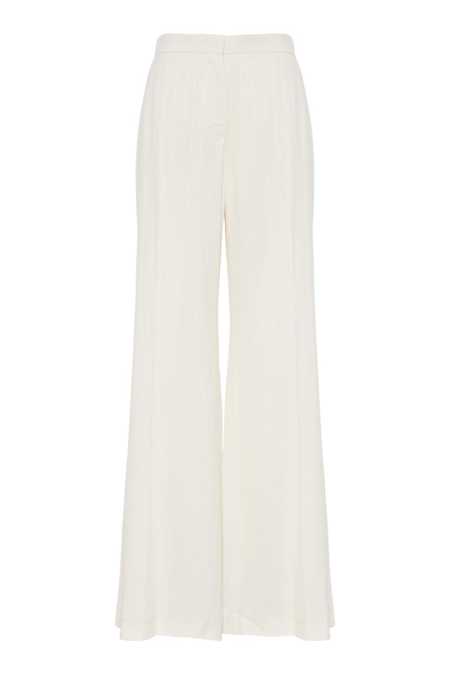 Pinstriped cady pants