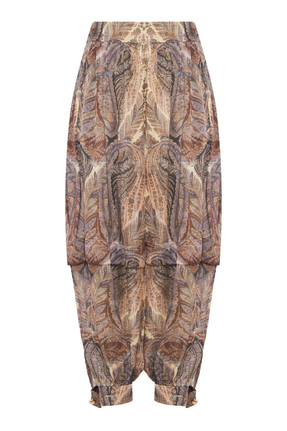 Hypnotic printed silk harem pants