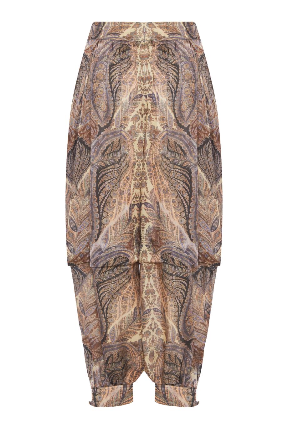 Hypnotic printed silk harem pants