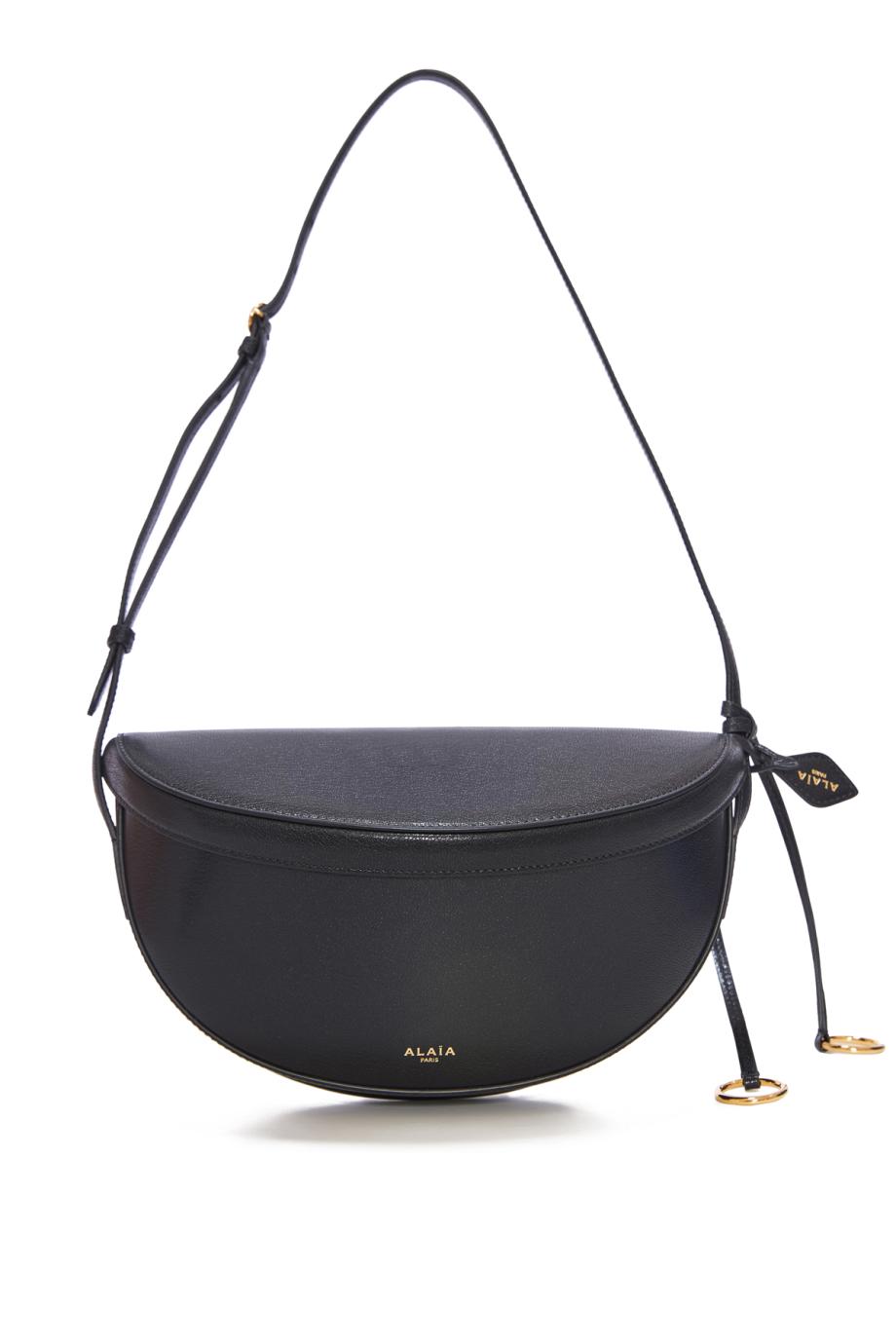Hip east west shoulder bag in goatskin