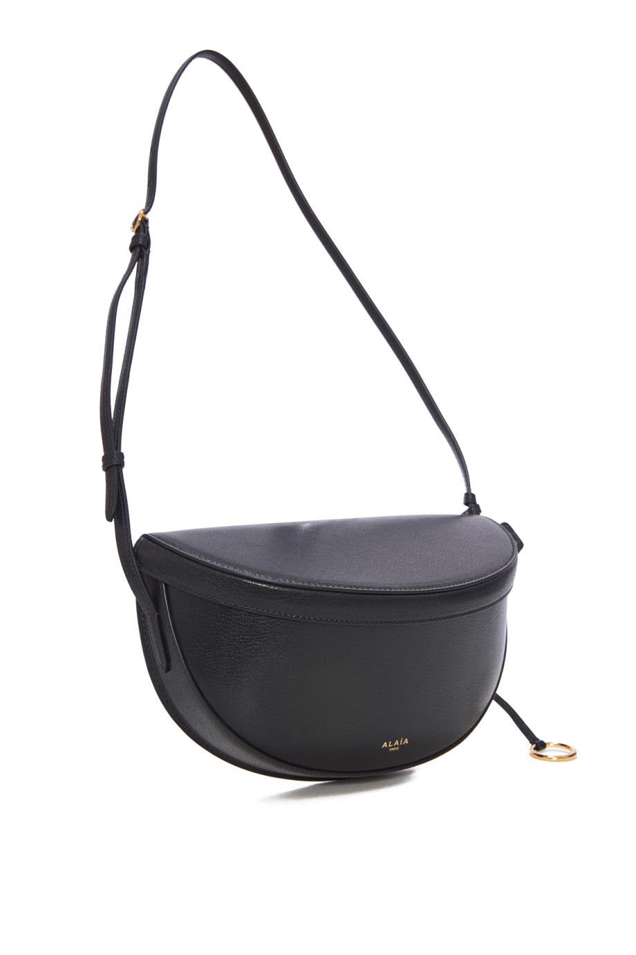 Hip east west shoulder bag in goatskin