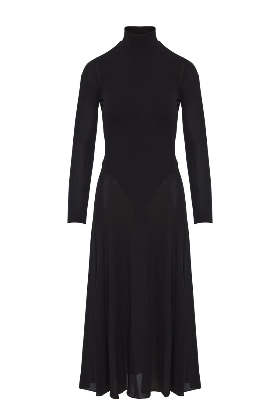 Plum fluid jersey midi dress