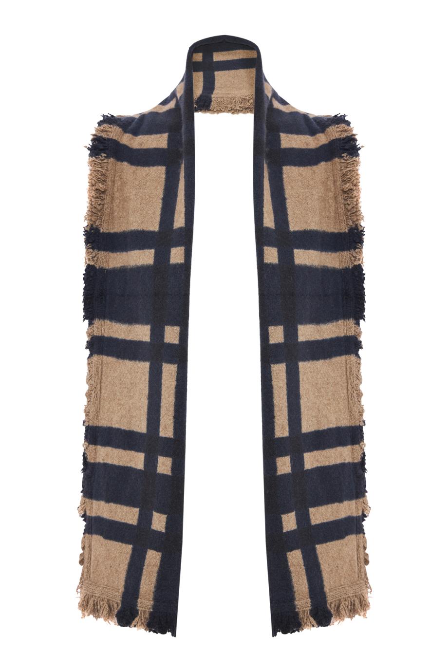 Checked cashmere muffler 