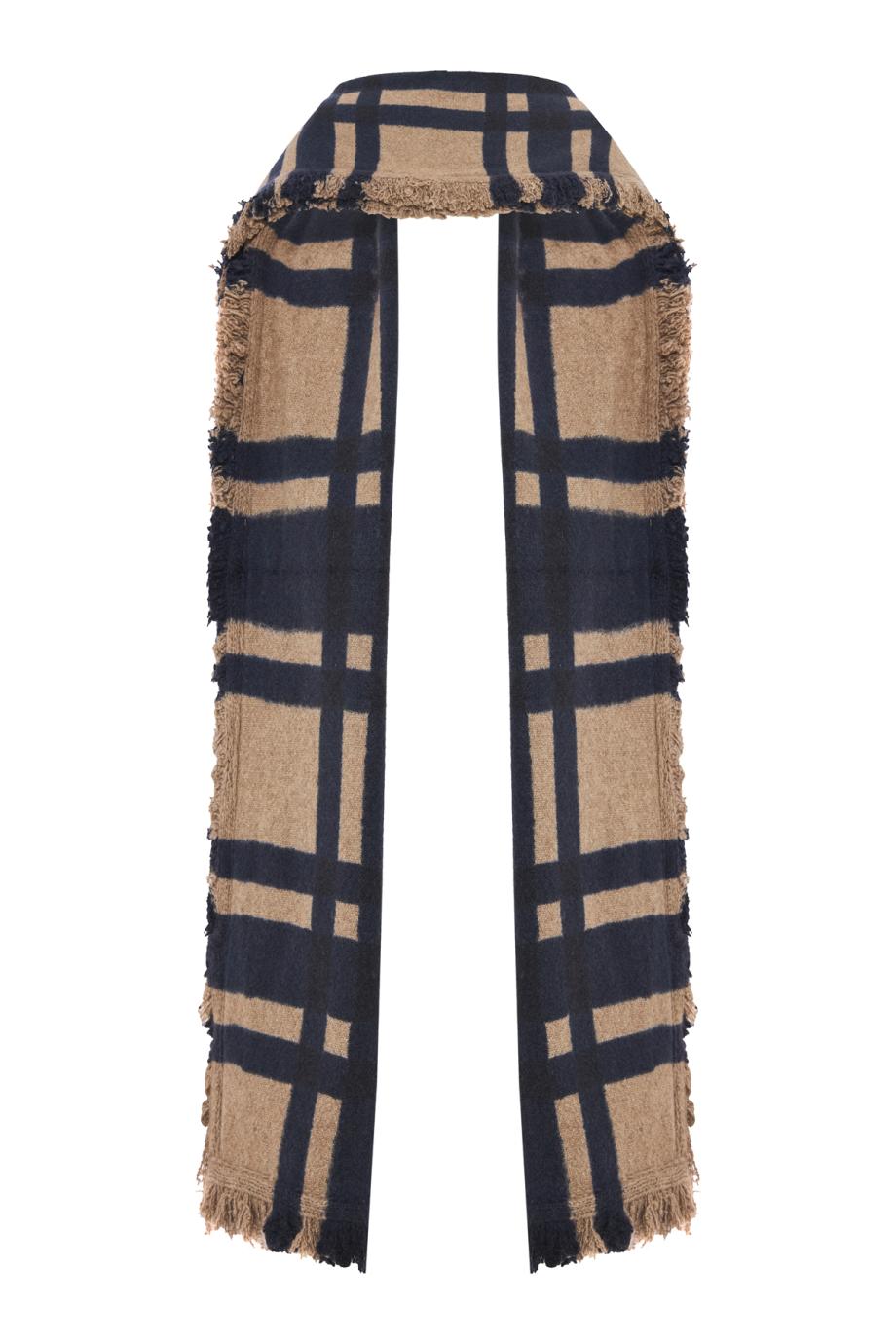 Checked cashmere muffler 