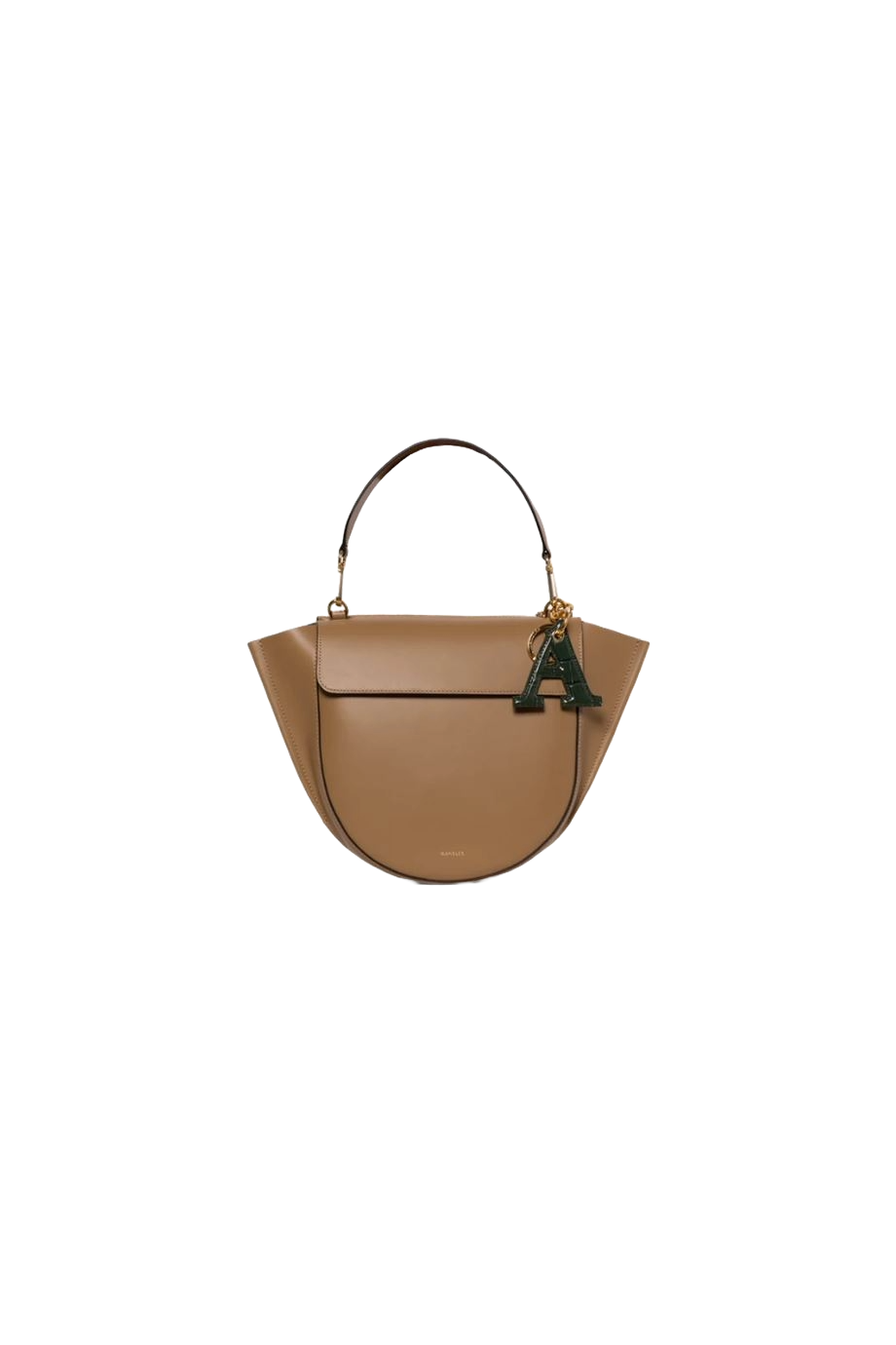 Bag Charm Letter A Olive Croco