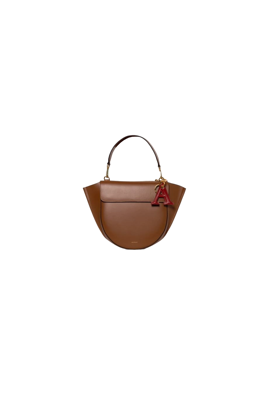 Bag Charm Letter A Mahogany