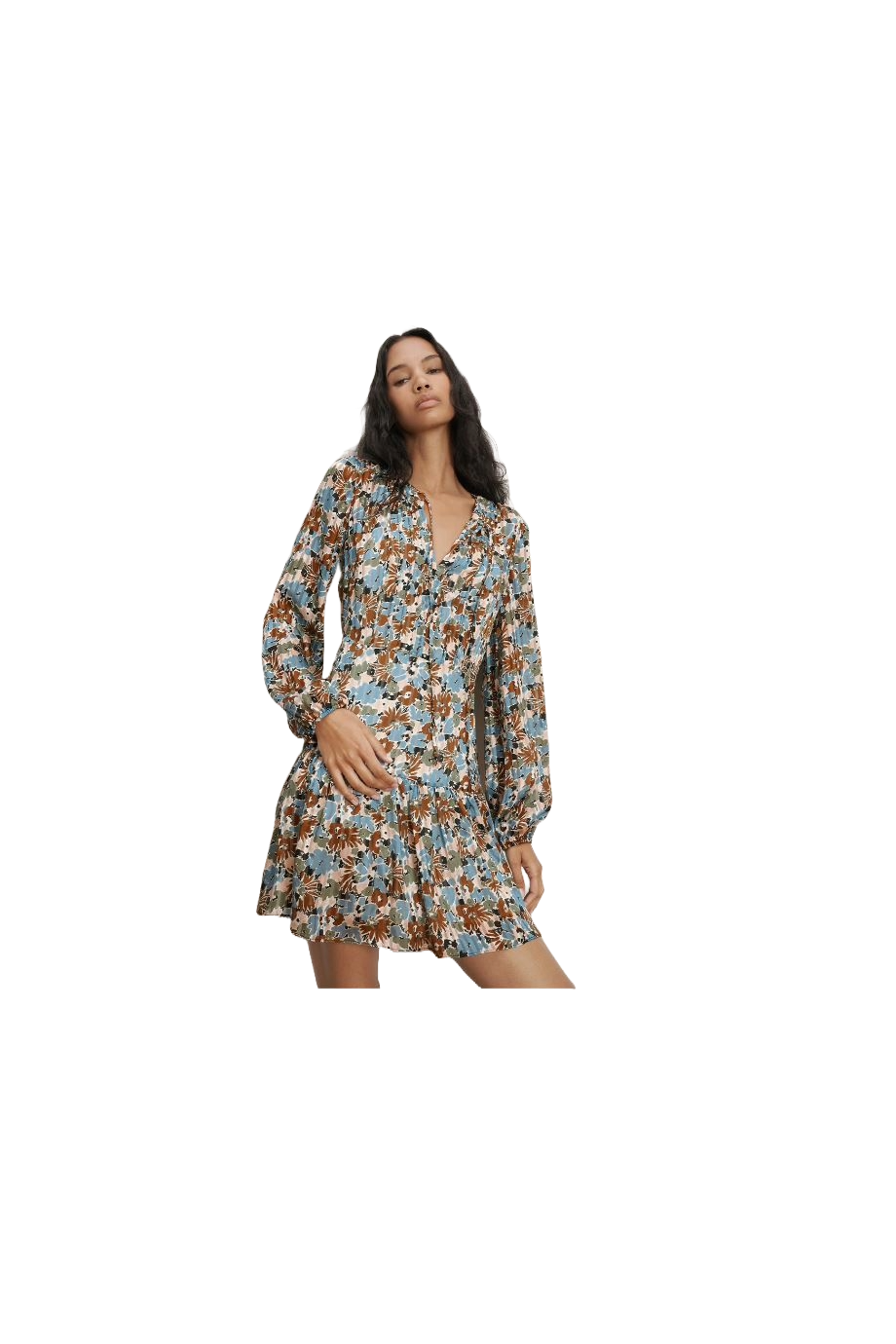 Nyjah printed silk mini dress