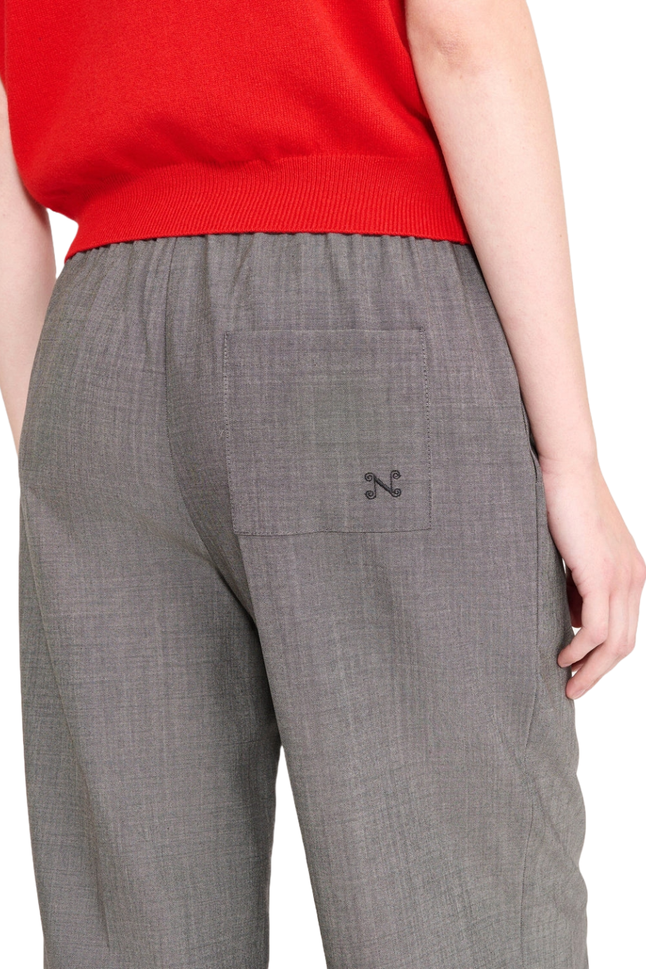 City wool-gabardine pants