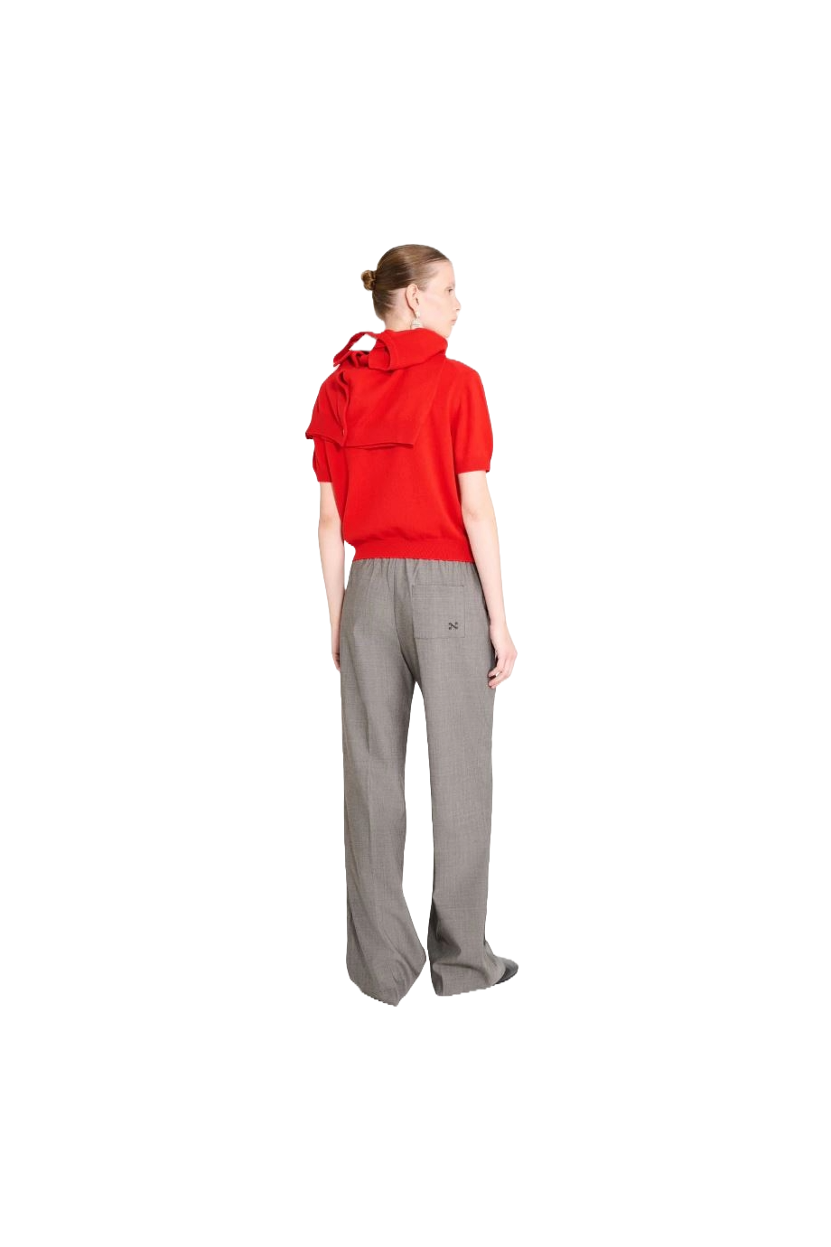 City wool-gabardine pants