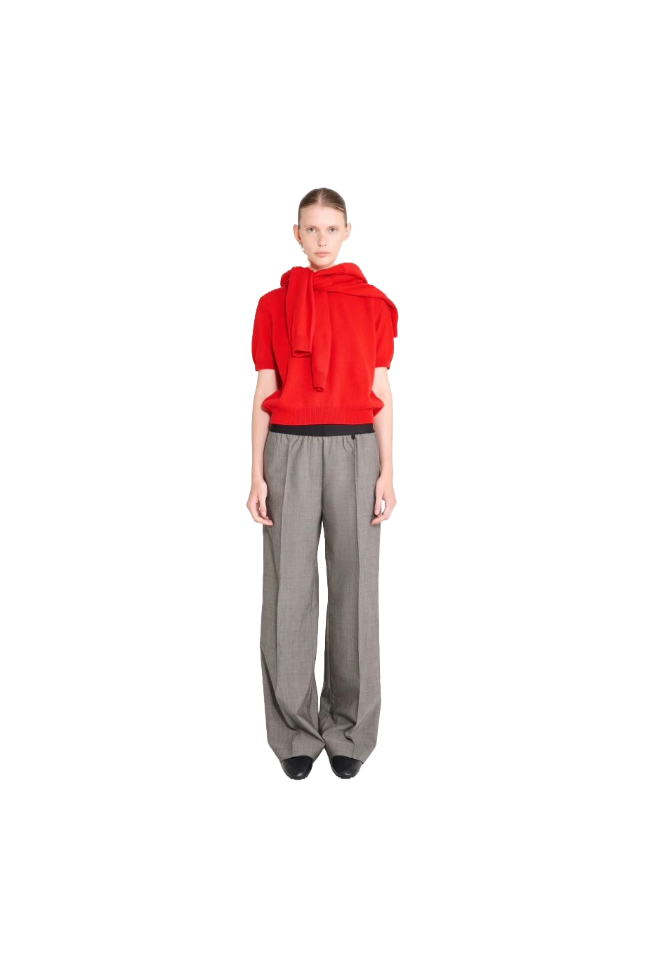 City wool-gabardine pants