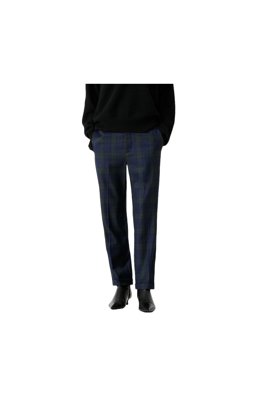 Angela checked wool pants