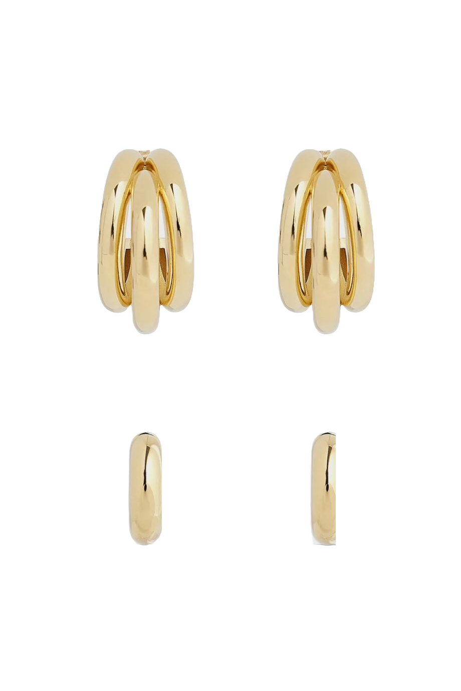 Gold-tone earrings and ear cuffs