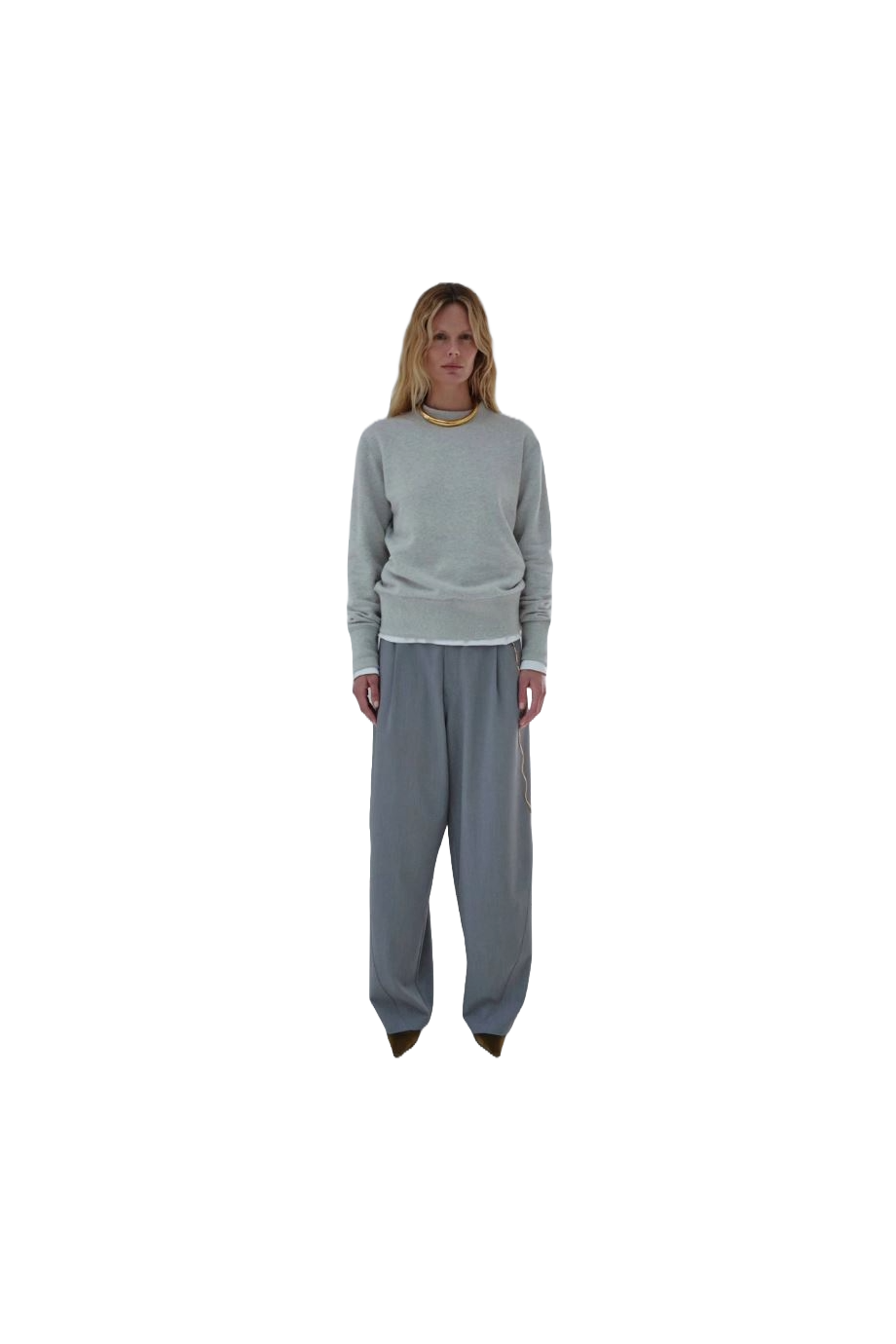 Phebe chain-embellished wool pants