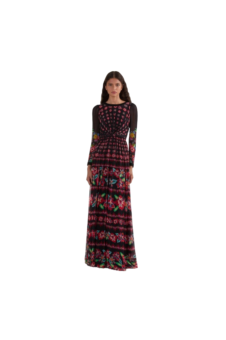 Blythe printed crinkled silk-blend maxi dress