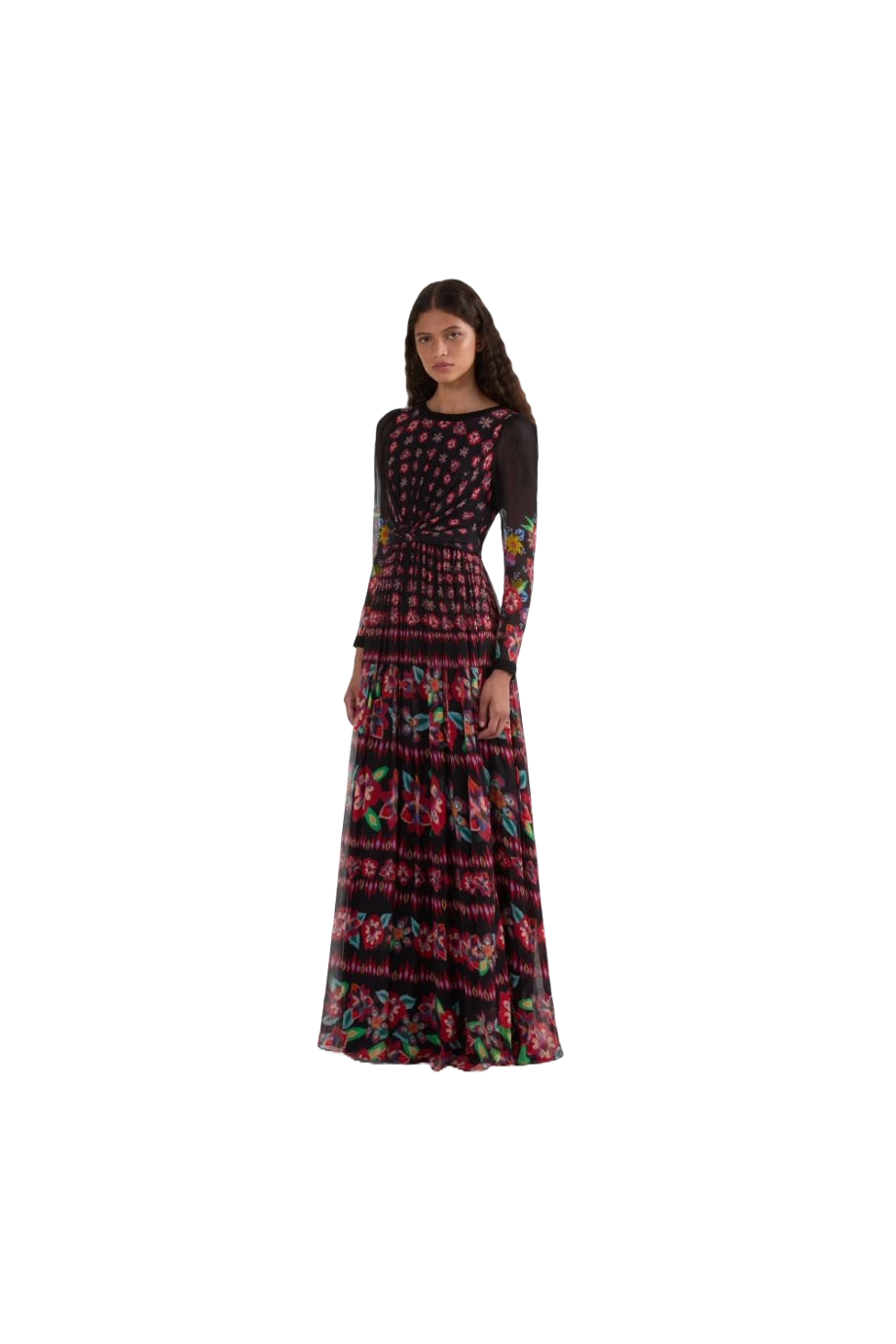 Blythe printed crinkled silk-blend maxi dress