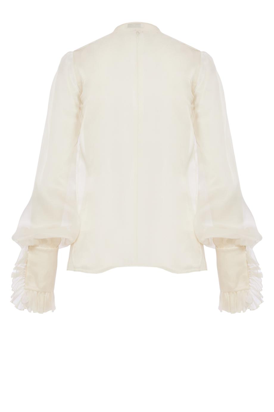 Ruffled silk-organza blouse